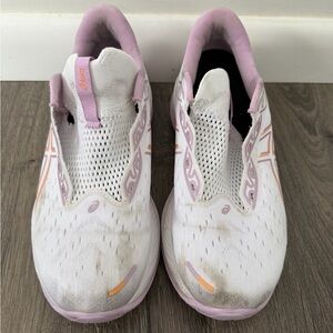 ASICS White and Pink Sneakers